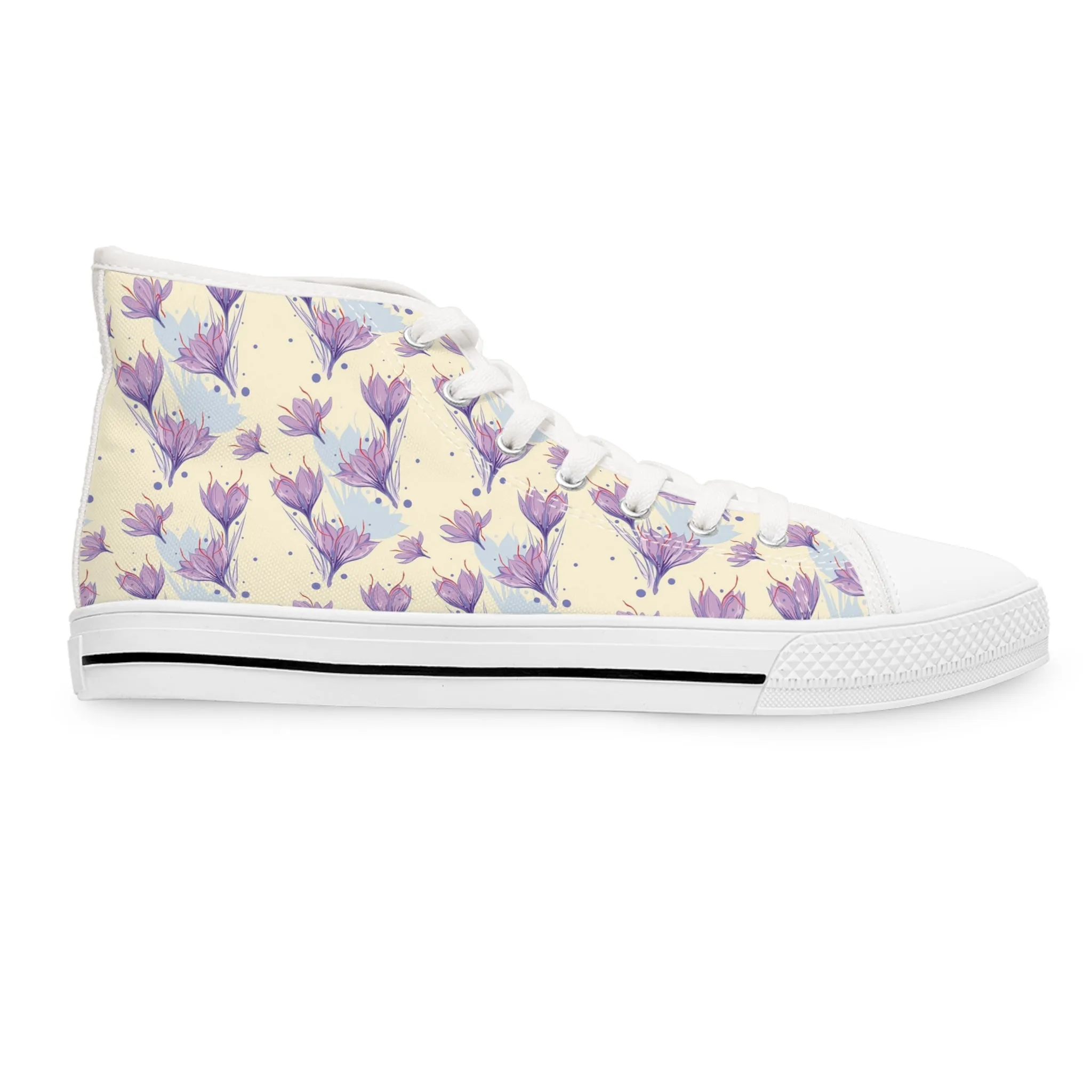 Crocus Flowers Women's High Top Sneakers