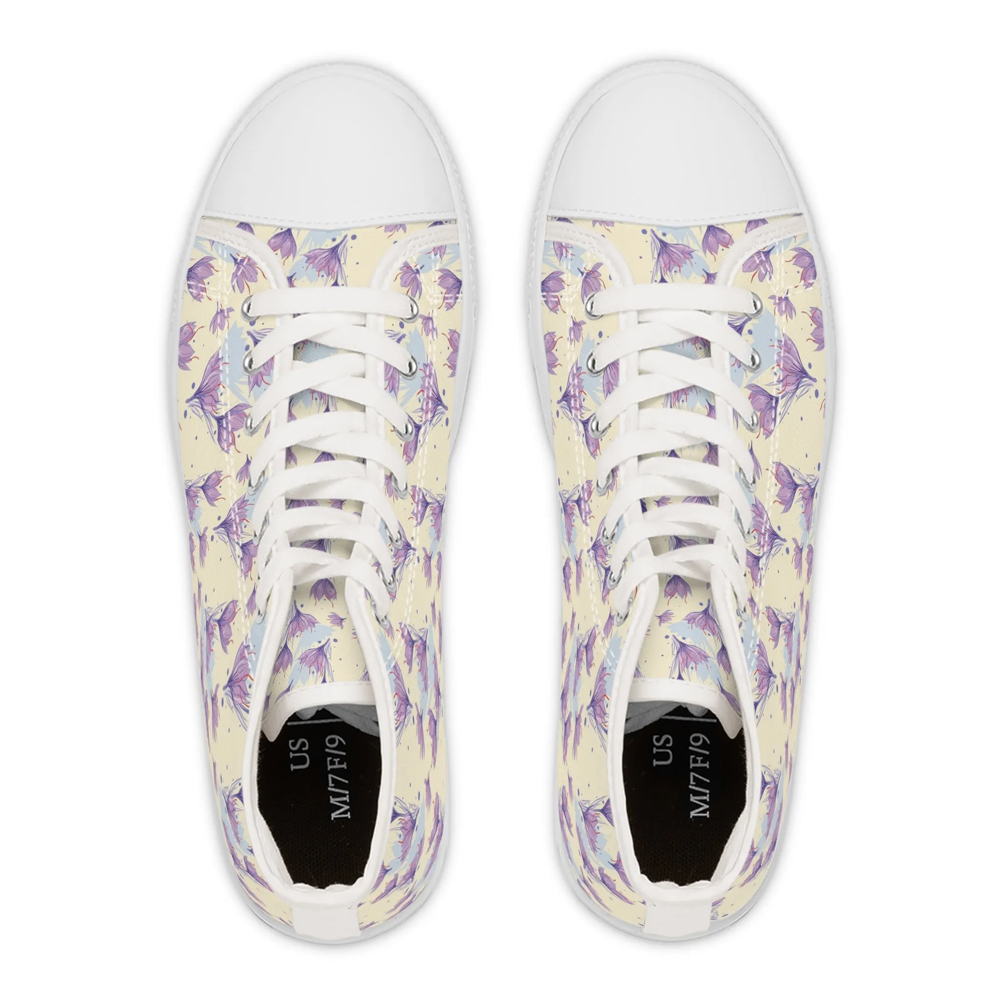 Crocus Flowers Women's High Top Sneakers