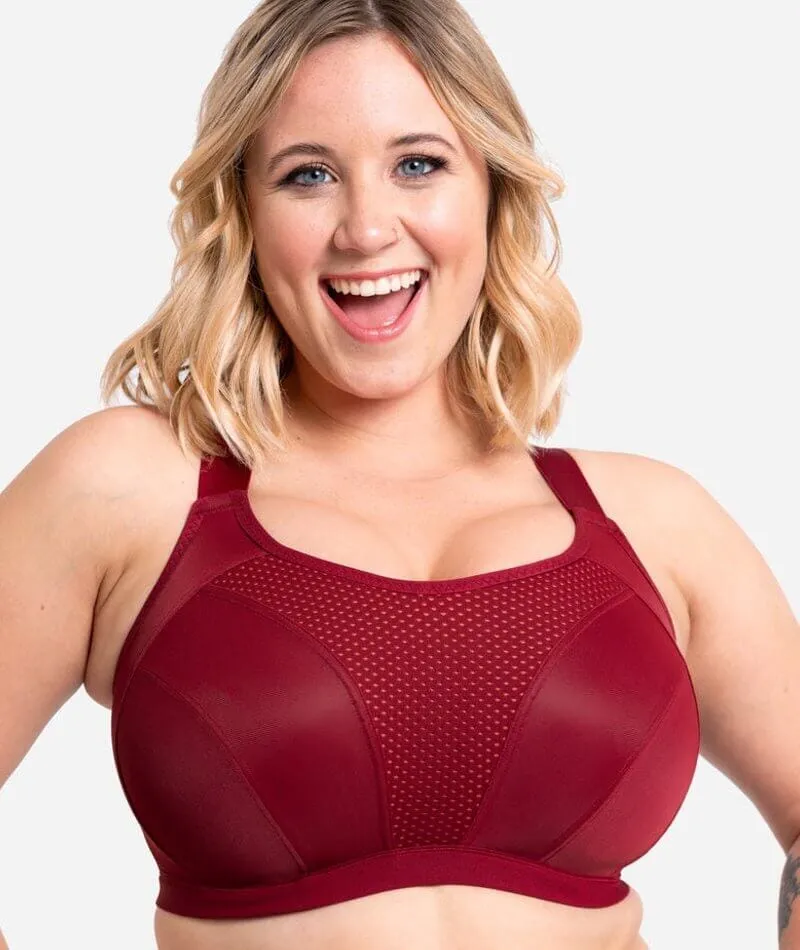 Curvy Kate Everymove Flexi-Wired Sports Bra - Beet Red/Coral