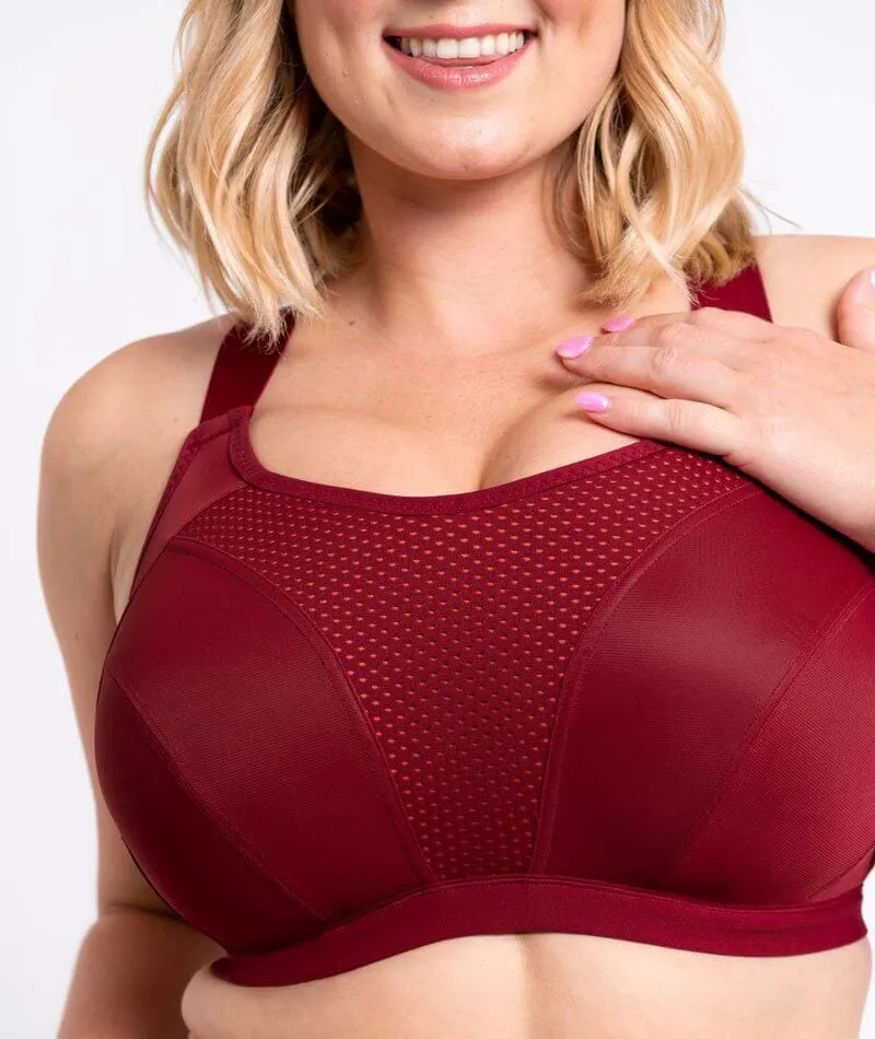 Curvy Kate Everymove Flexi-Wired Sports Bra - Beet Red/Coral