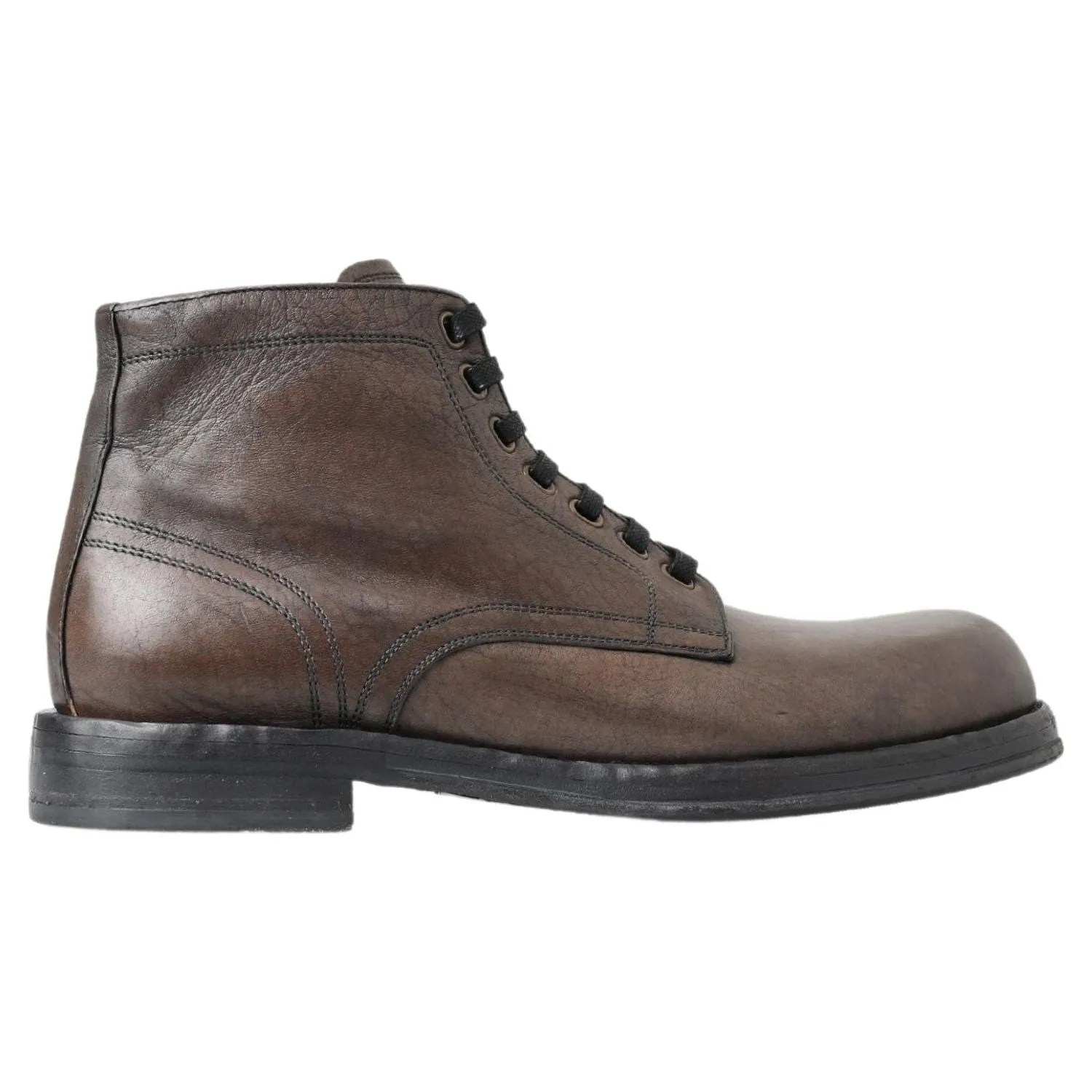 Dolce & Gabbana Elegant Horse Leather Lace-Up Boots