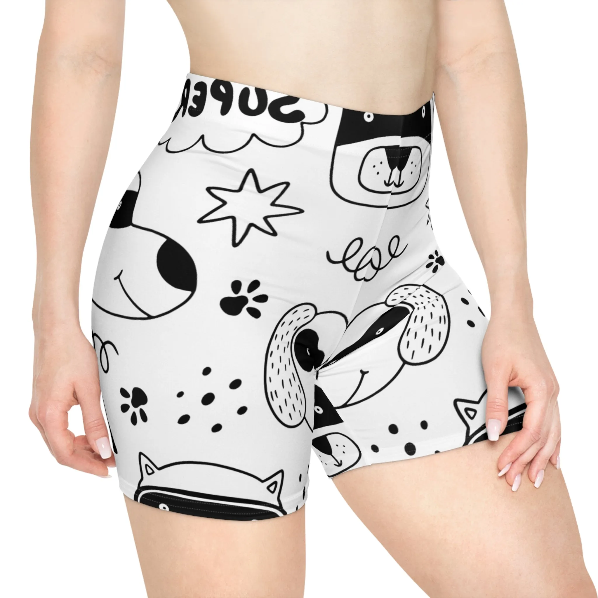 Doodle Dogs & Cats - Inovax Women's Biker Shorts