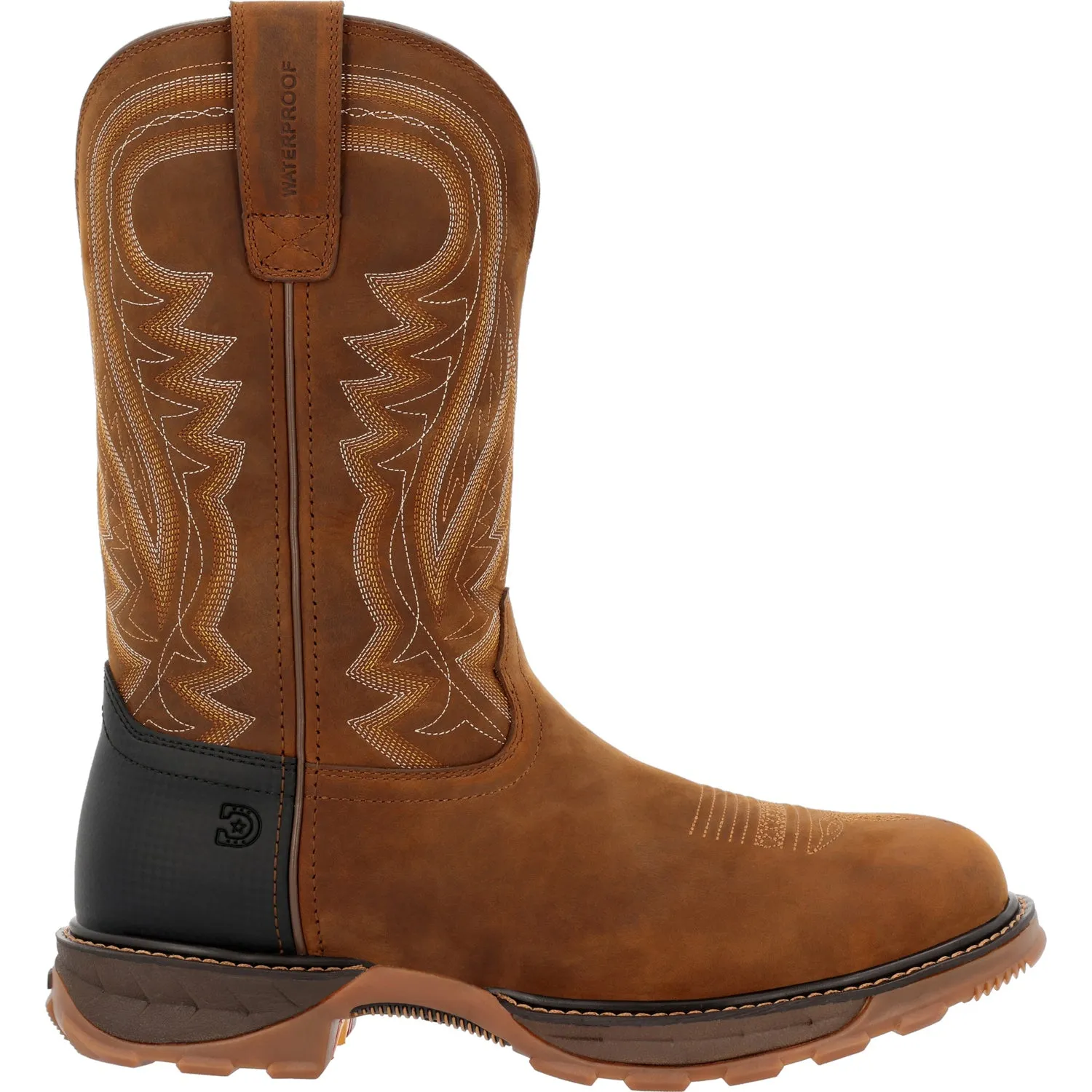 Durango Mens Maverick WP ST Western Coyote Brown Leather Cowboy Boots