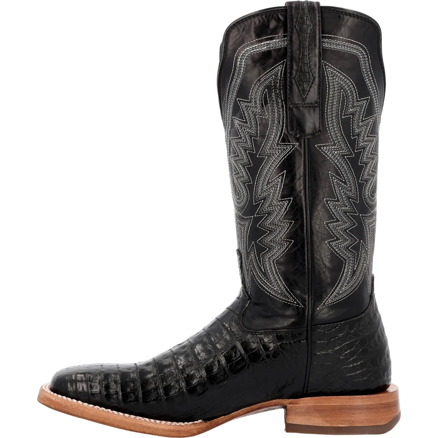 Durango Mens PRCA Western Black Stallion Caiman Belly Cowboy Boots