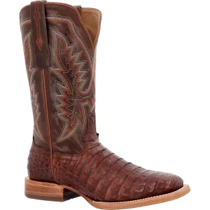 Durango Mens PRCA Western Cognac/Cigar Caiman Belly Cowboy Boots