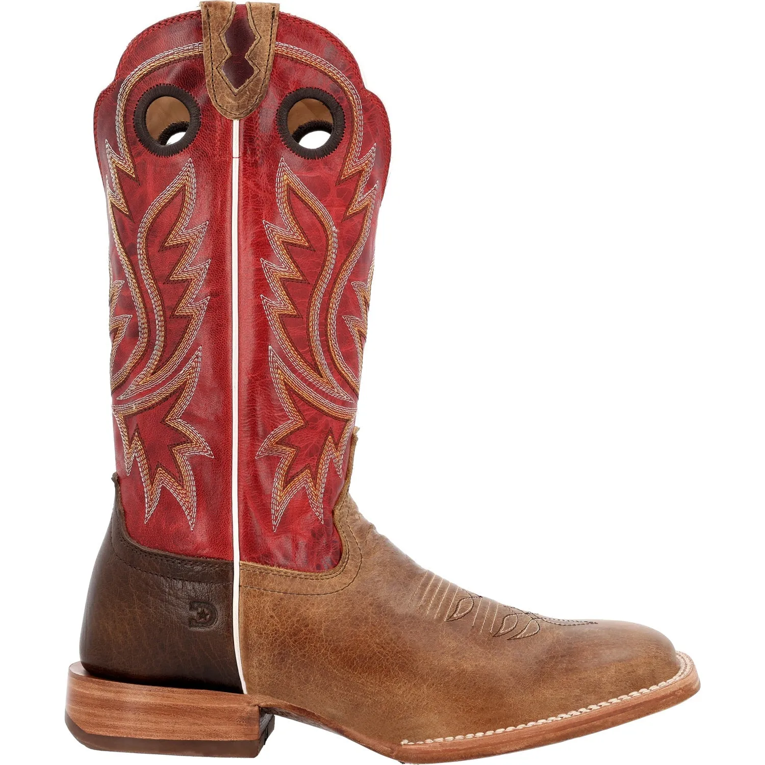 Durango Mens PRCA Western Sand Tobacco/Cayenne Bullhide Cowboy Boots