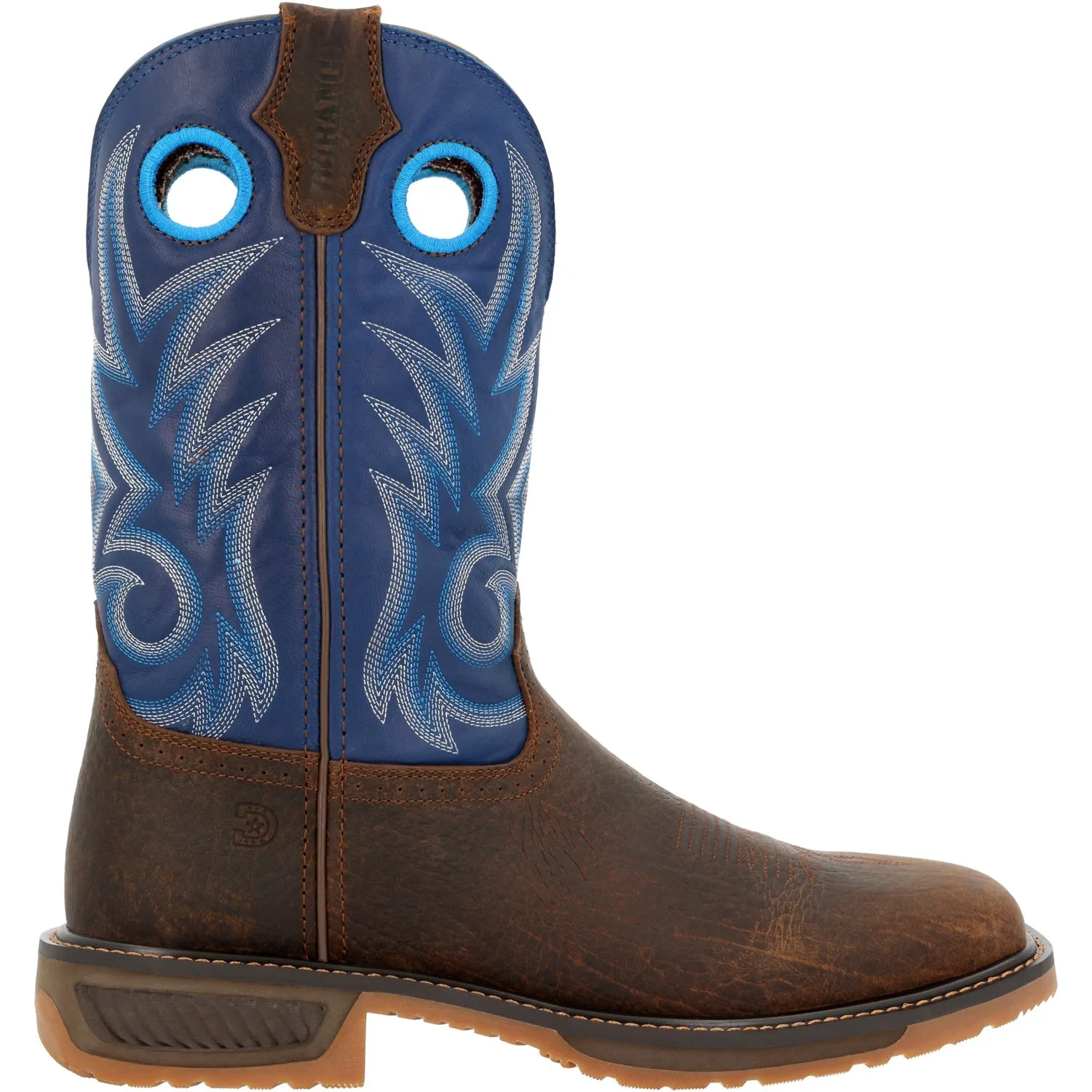 Durango Mens Workhorse Western Saddle/Denim Blue Leather Cowboy Boots