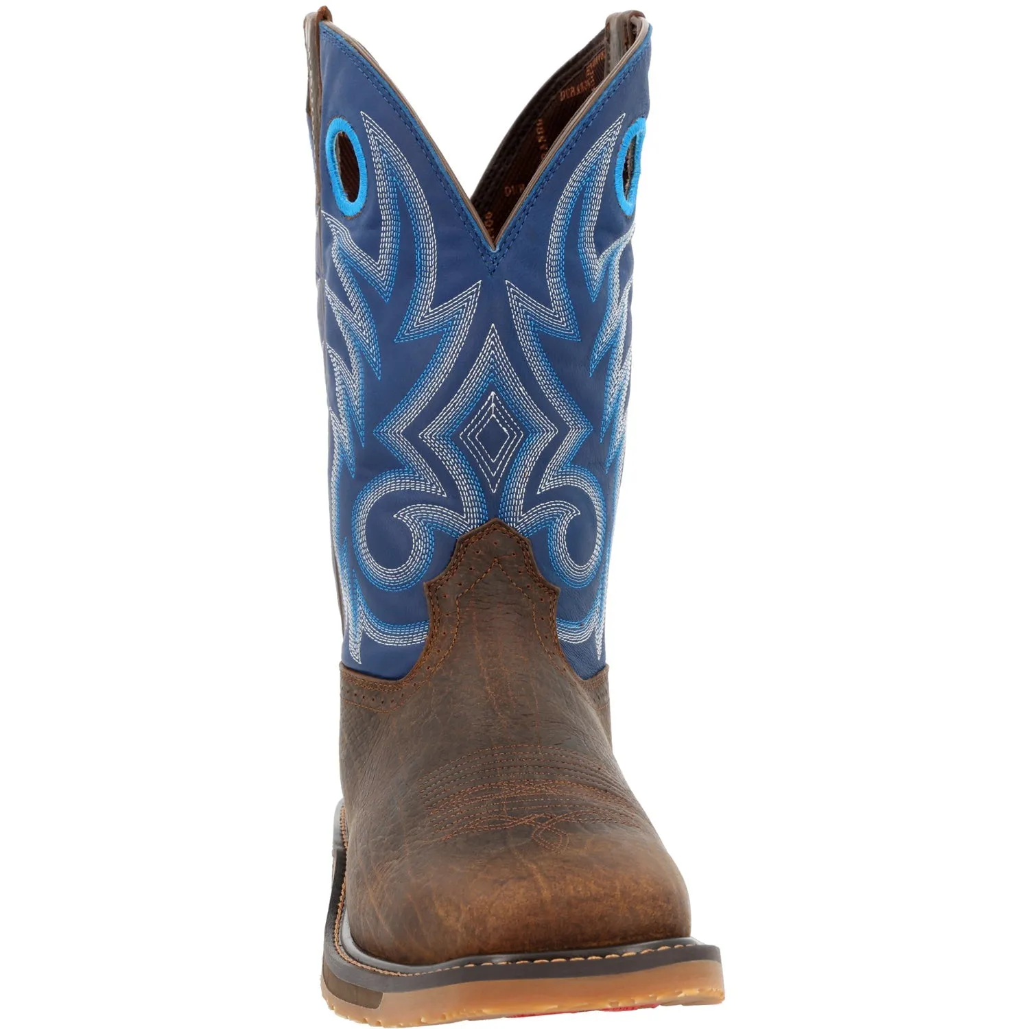 Durango Mens Workhorse Western Saddle/Denim Blue Leather Cowboy Boots