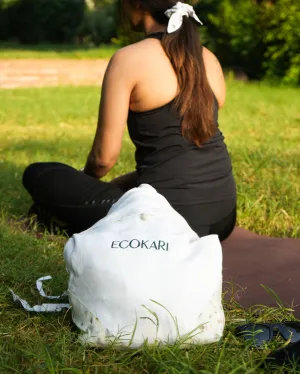 Ecokari White linen yoga bag