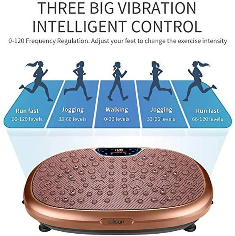 EILISON FitMax 3D Vibration Plate Exercise Machine with Loop Bands - Full Body Vibration Platform Machines for Home Fitness, Shaping, Training, Recovery, Wellness, Weight Loss (Jumbo Size)