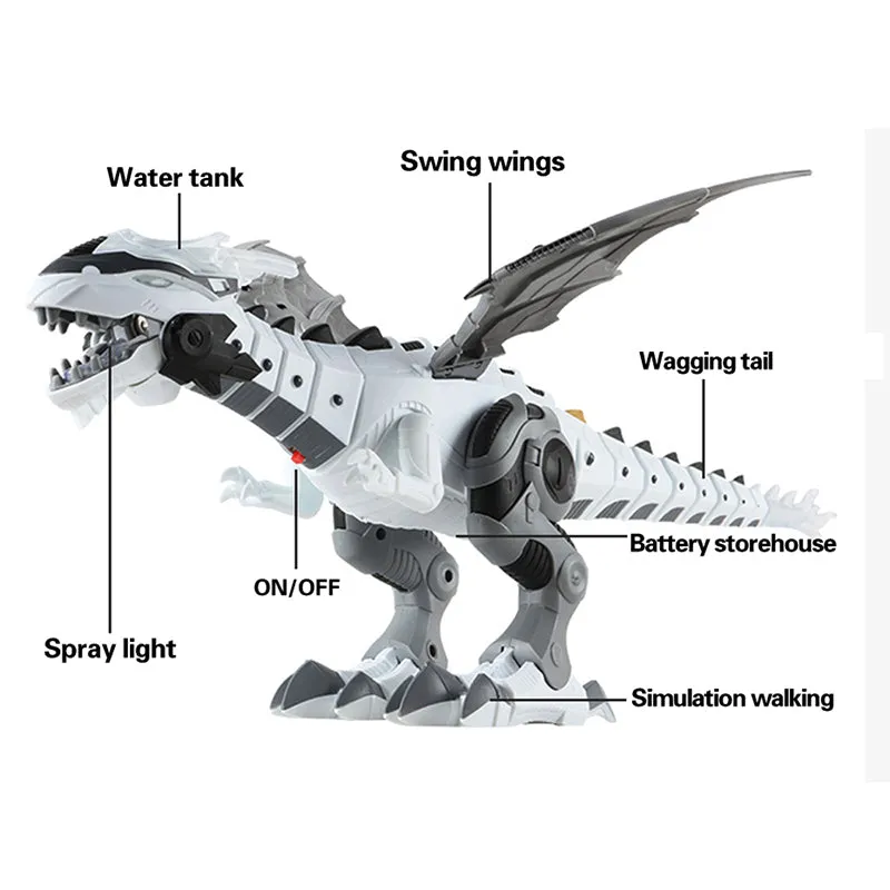 Electronic Automatic Lights Up Walking Dinosaur Kids Toys