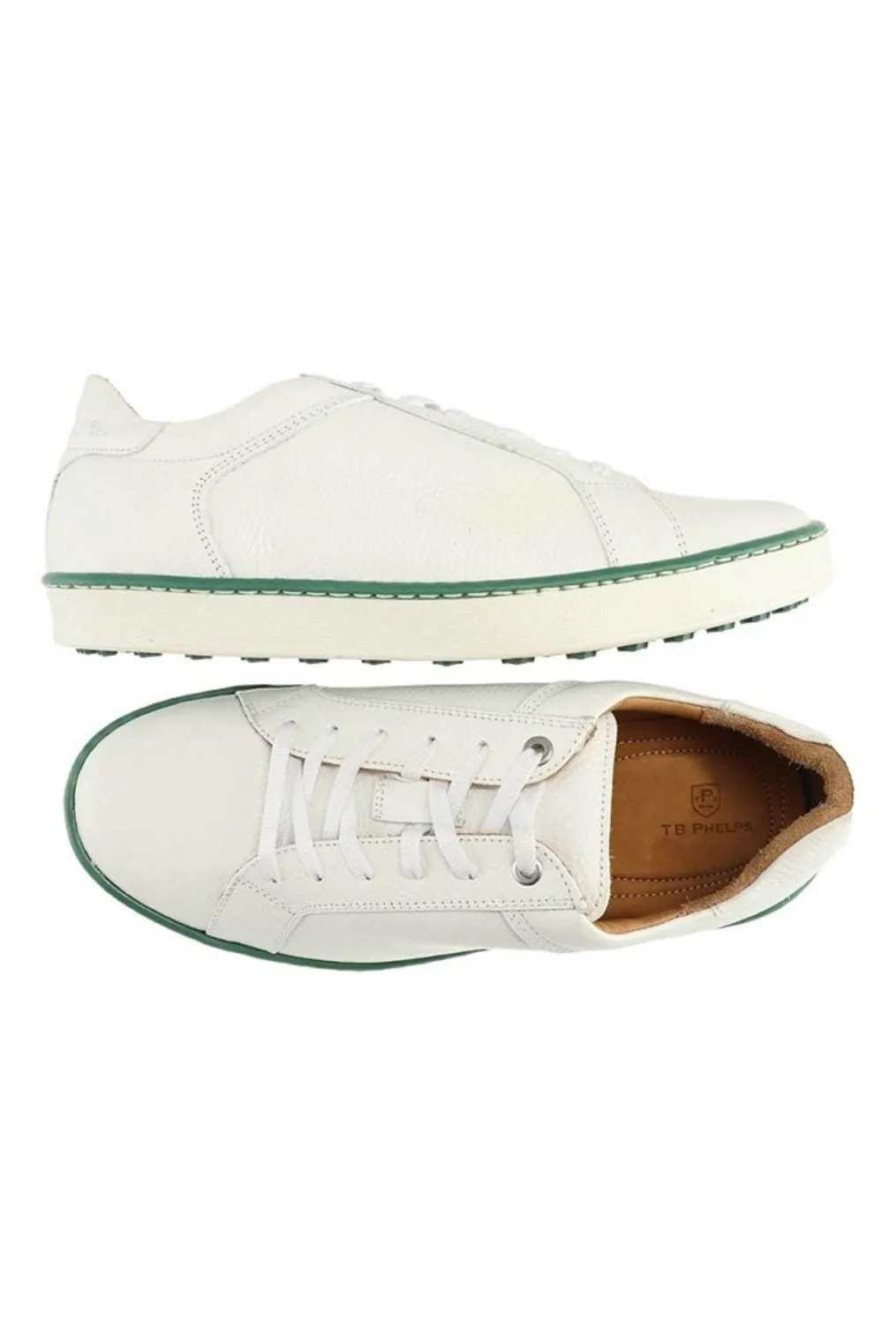 Fairway Casual Golf Sneaker in White by T.B. Phelps