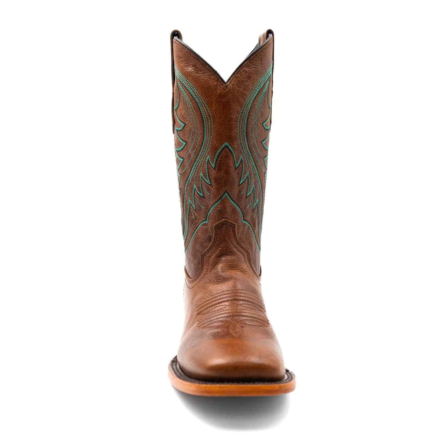 Ferrini Mens Beau Square Toe Honey Leather 13in Cowboy Boots