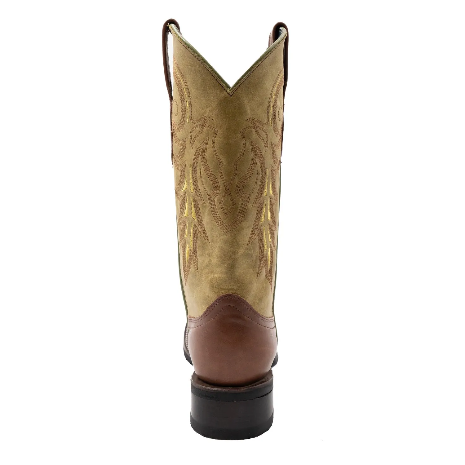 Ferrini Mens Maverick S-Toe Almond Leather Cowboy Boots