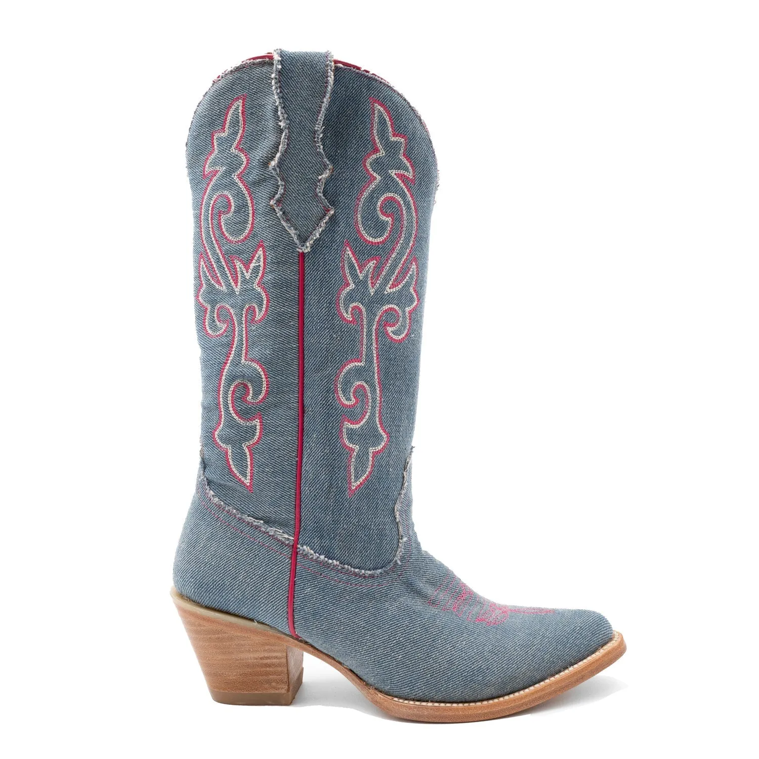 Ferrini Womens Billie Jean V-Toe Denim Textile Cowboy Boots