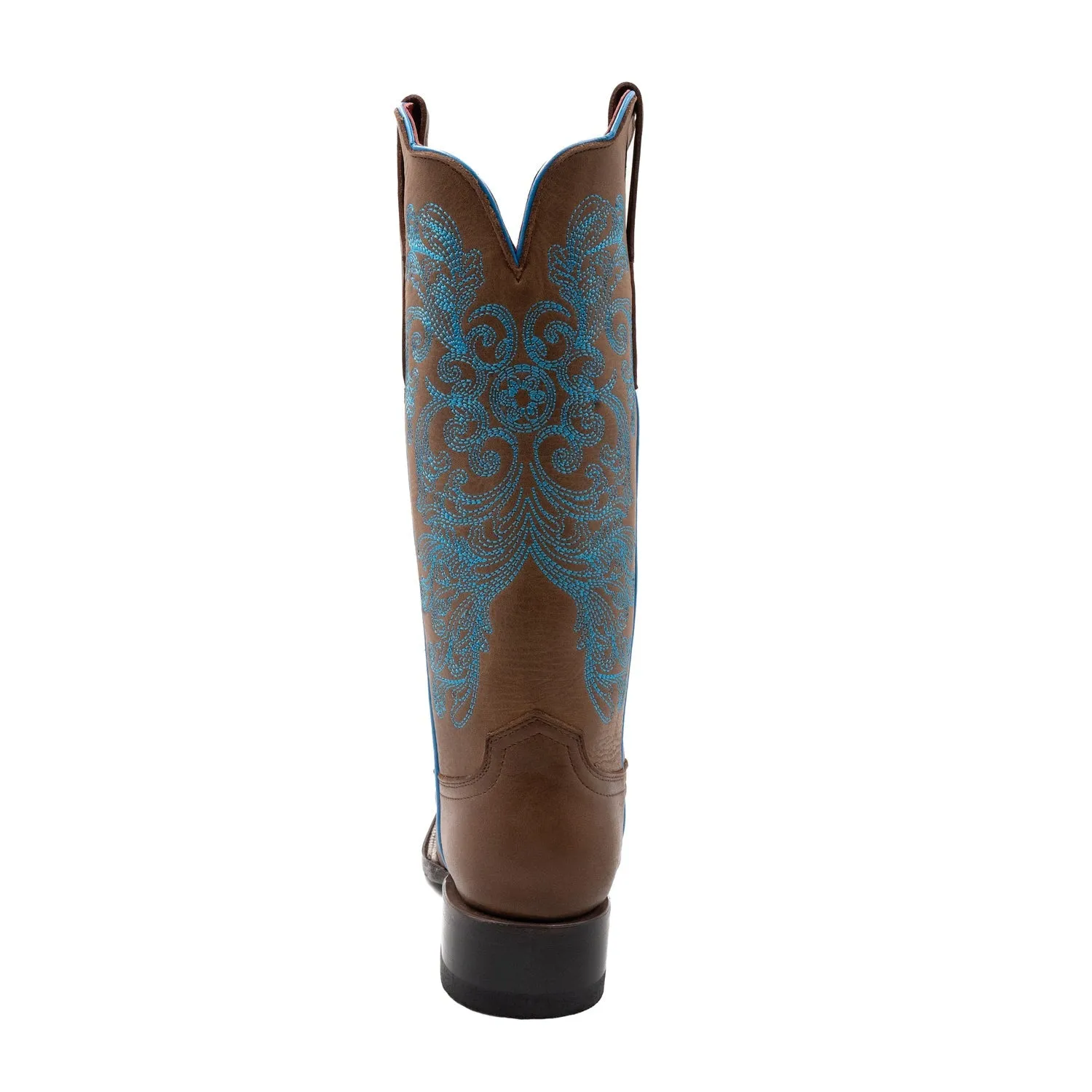 Ferrini Womens Ella S-Toe Brown Leather Cowboy Boots