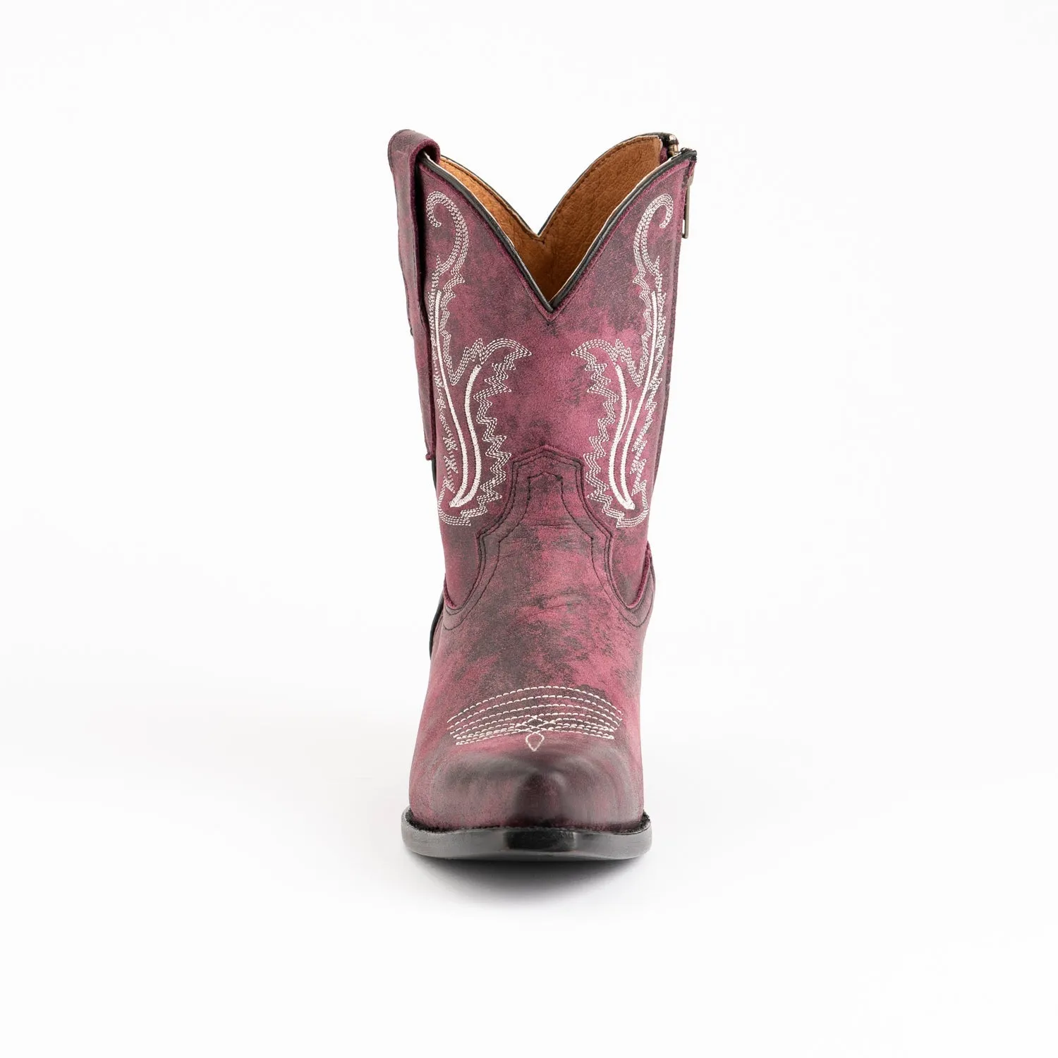 Ferrini Womens Molly R-Toe Purple Leather Cowboy Boots