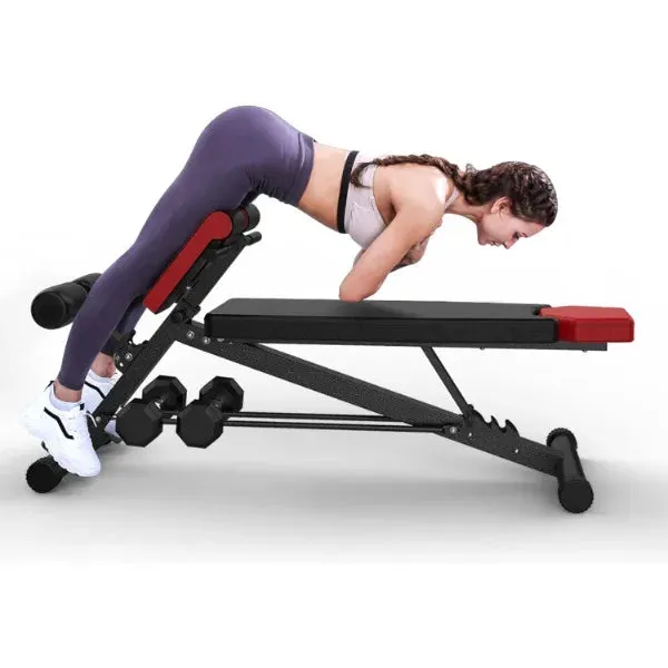 Finer Form All-in-One Gym Workout Bench - Multi-Functional Fitness Equipment