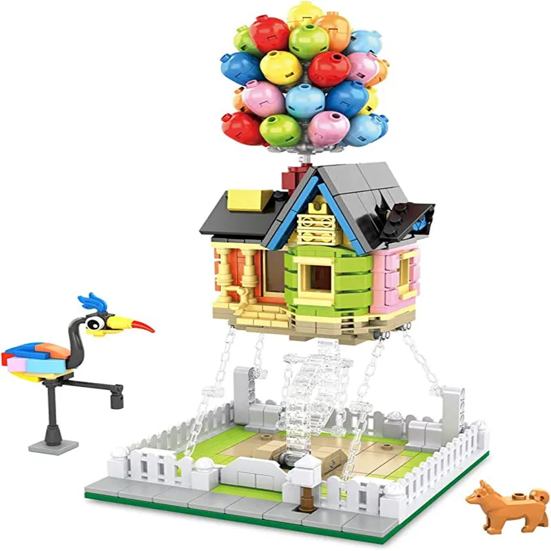 Flying House Travels Suspended Balloon House Building Blocks Set Anti-Gravity