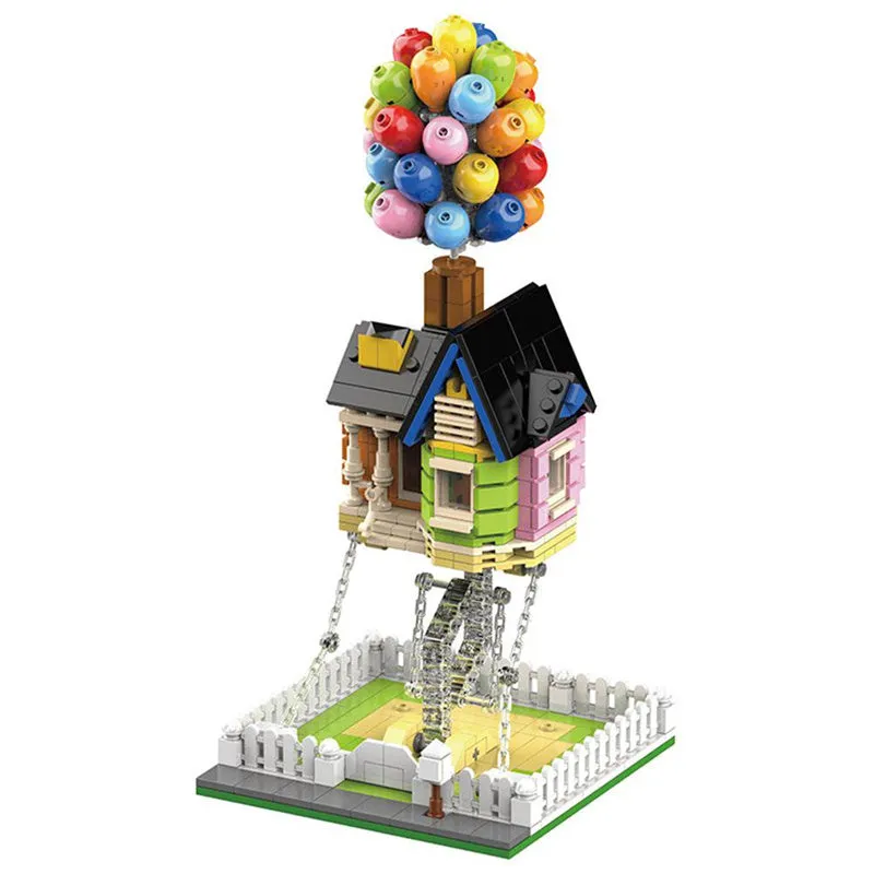 Flying House Travels Suspended Balloon House Building Blocks Set Anti-Gravity