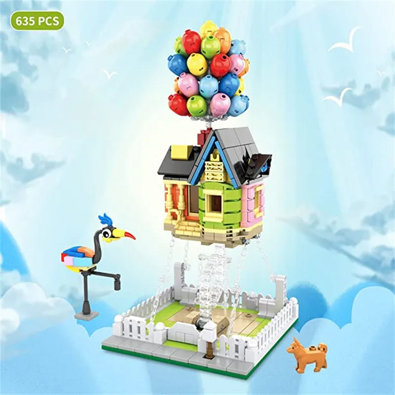 Flying House Travels Suspended Balloon House Building Blocks Set Anti-Gravity