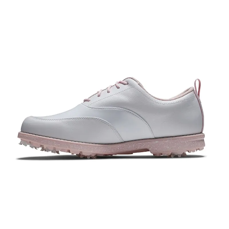 FOOTJOY Pastels Lace Women's Spikeless Shoes (White/White/Pink)