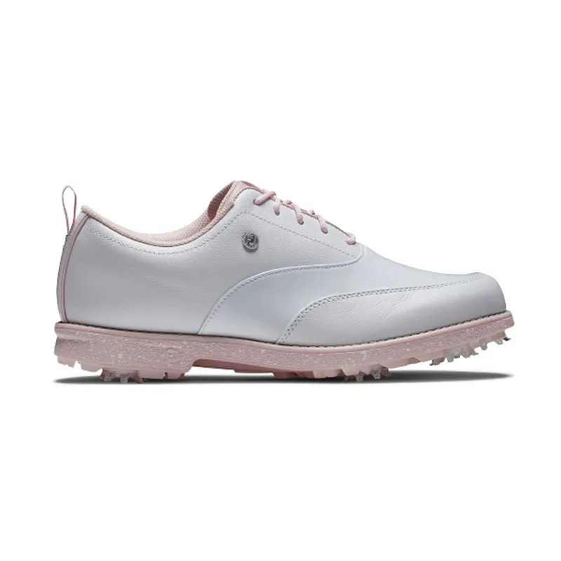 FOOTJOY Pastels Lace Women's Spikeless Shoes (White/White/Pink)