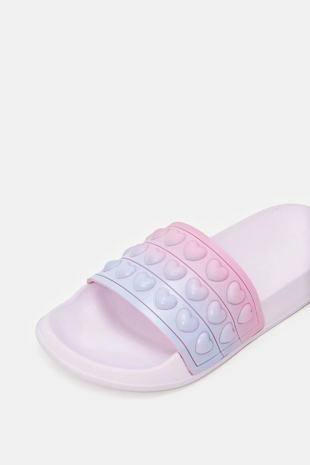 Girls Assorted Embossed Heart Slide