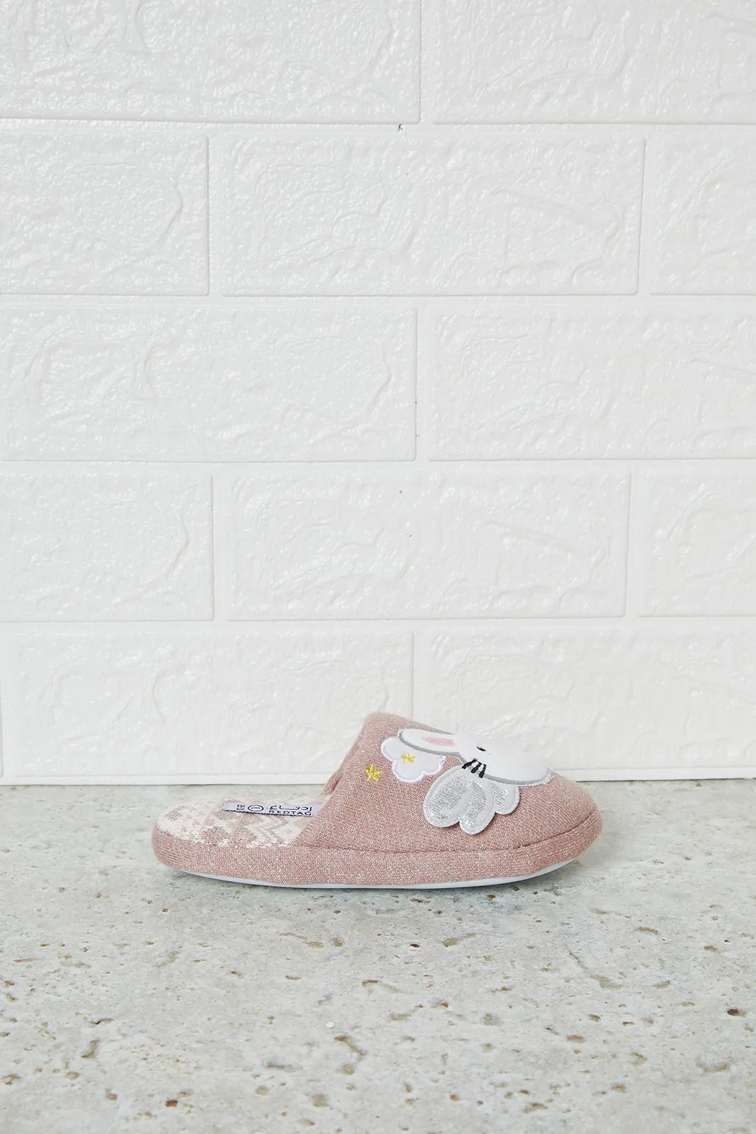 Girls Pink Bunny Slipper