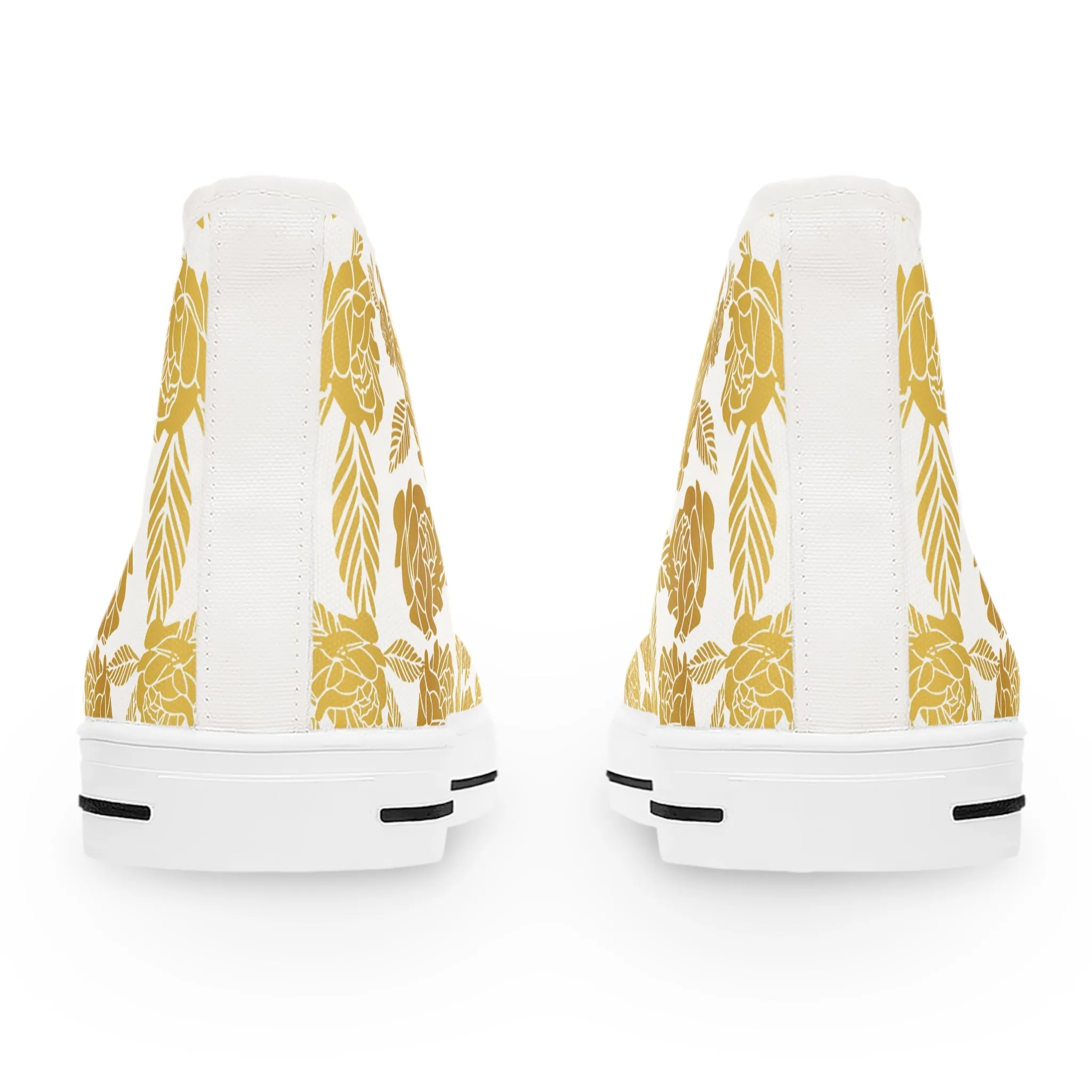 Gold Roses Women's High Top Sneakers