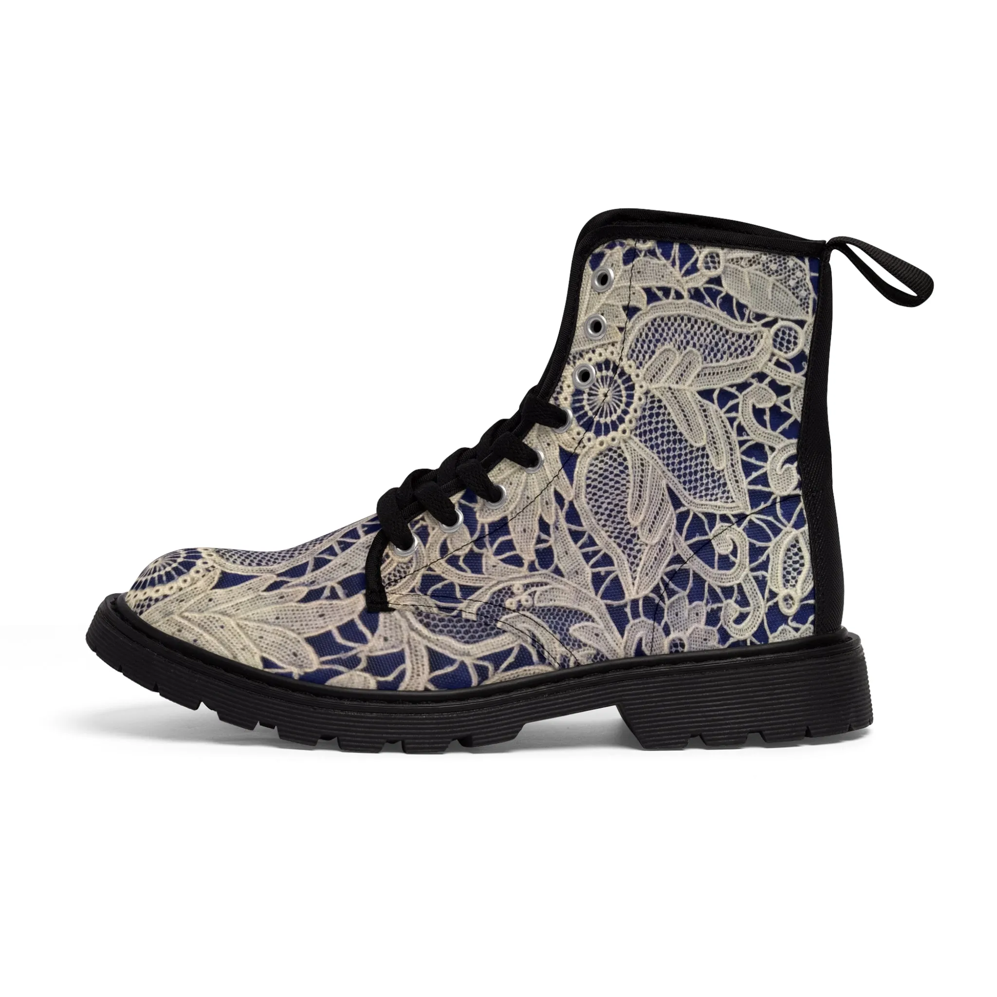 Golden and Blue - Inovax Woman's Canvas Boots