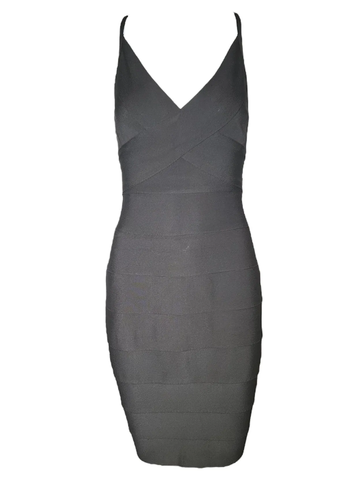 Herve Leger Couture Iconic 90s Bandage Dress in Dark Taupe