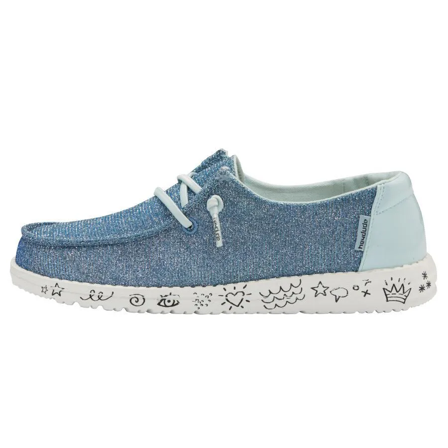 Hey Dude Children's Wendy Doodle Disco Azur Shoes 130122676