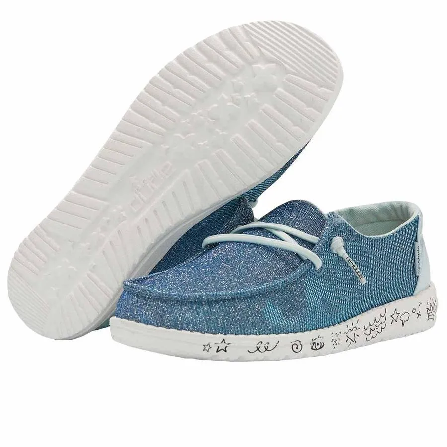 Hey Dude Children's Wendy Doodle Disco Azur Shoes 130122676