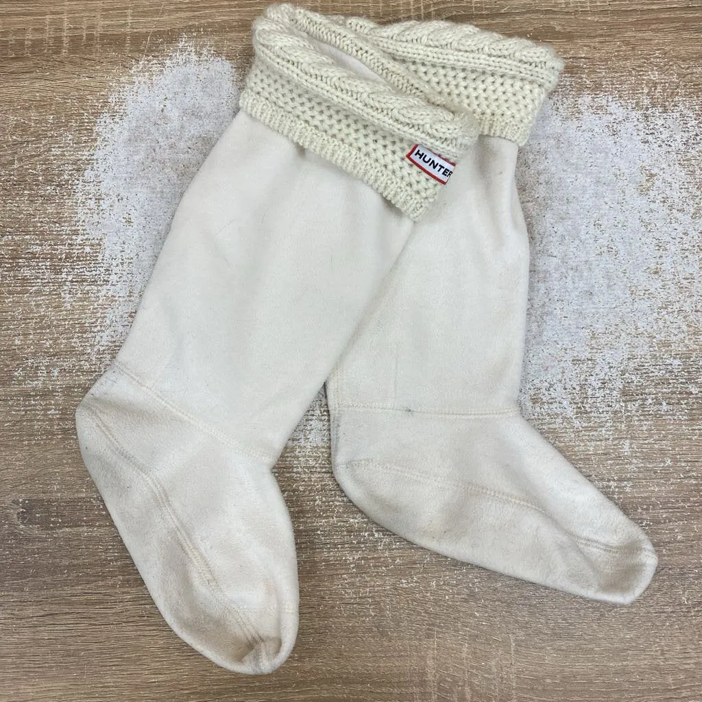 Hunter - Boot Socks - MSRP $60: White-unisex-MD