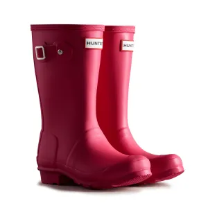 Hunter Original Kids Wellington Boots in Bright Pink