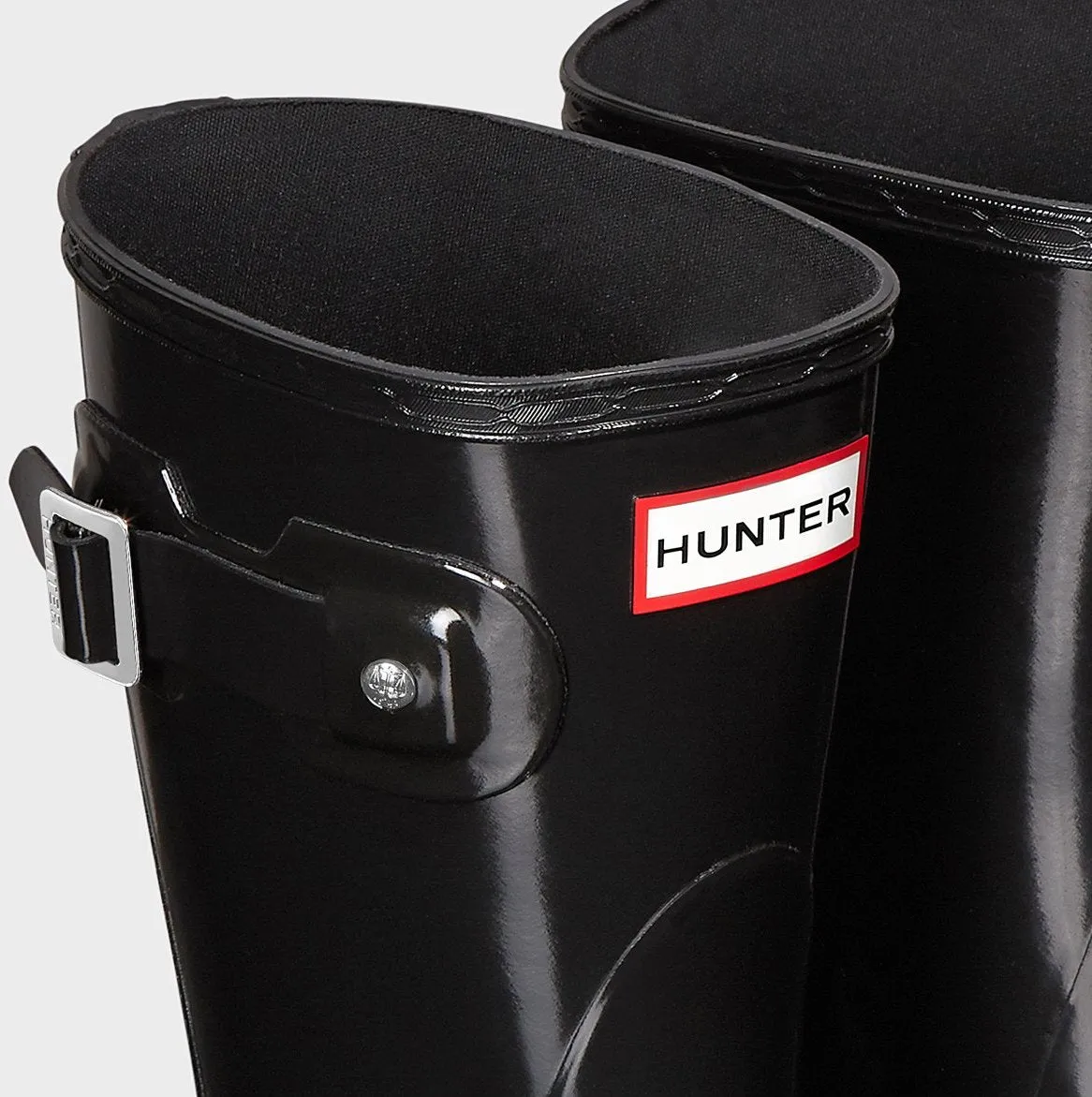 Hunter Women's Original Short Wellington Boots in Black Gloss