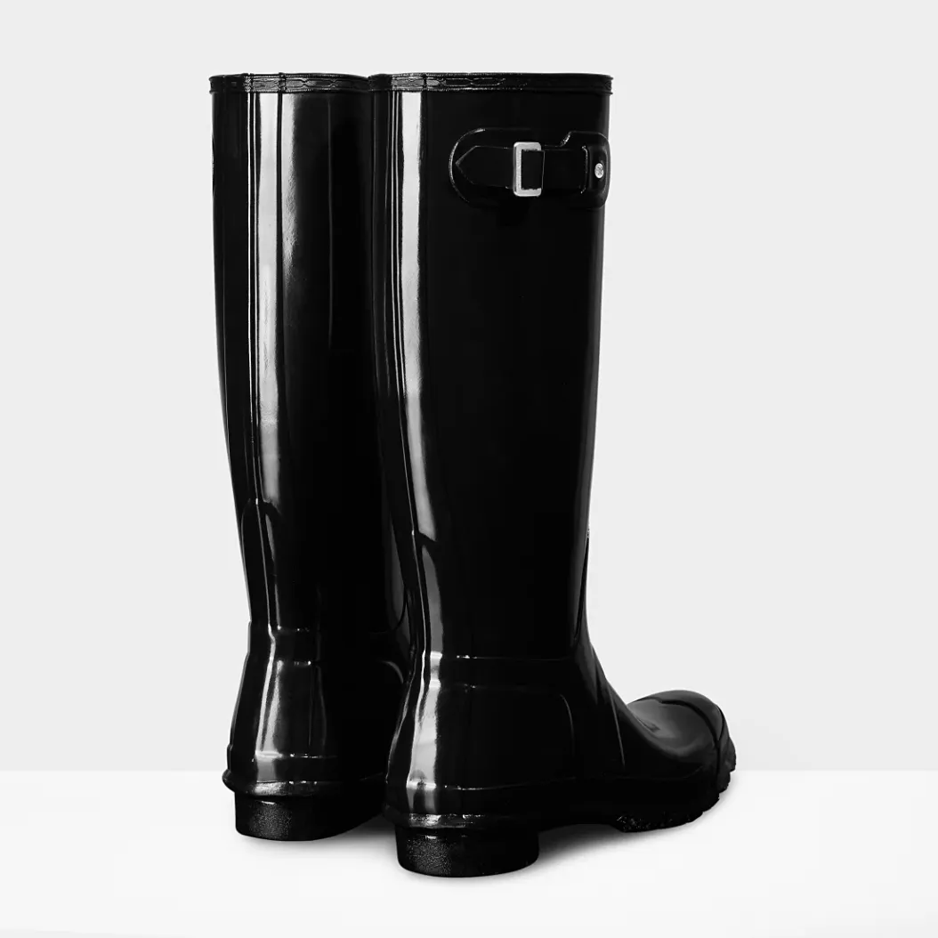 Hunter Women's Original Tall Wellington Boots in Black Gloss