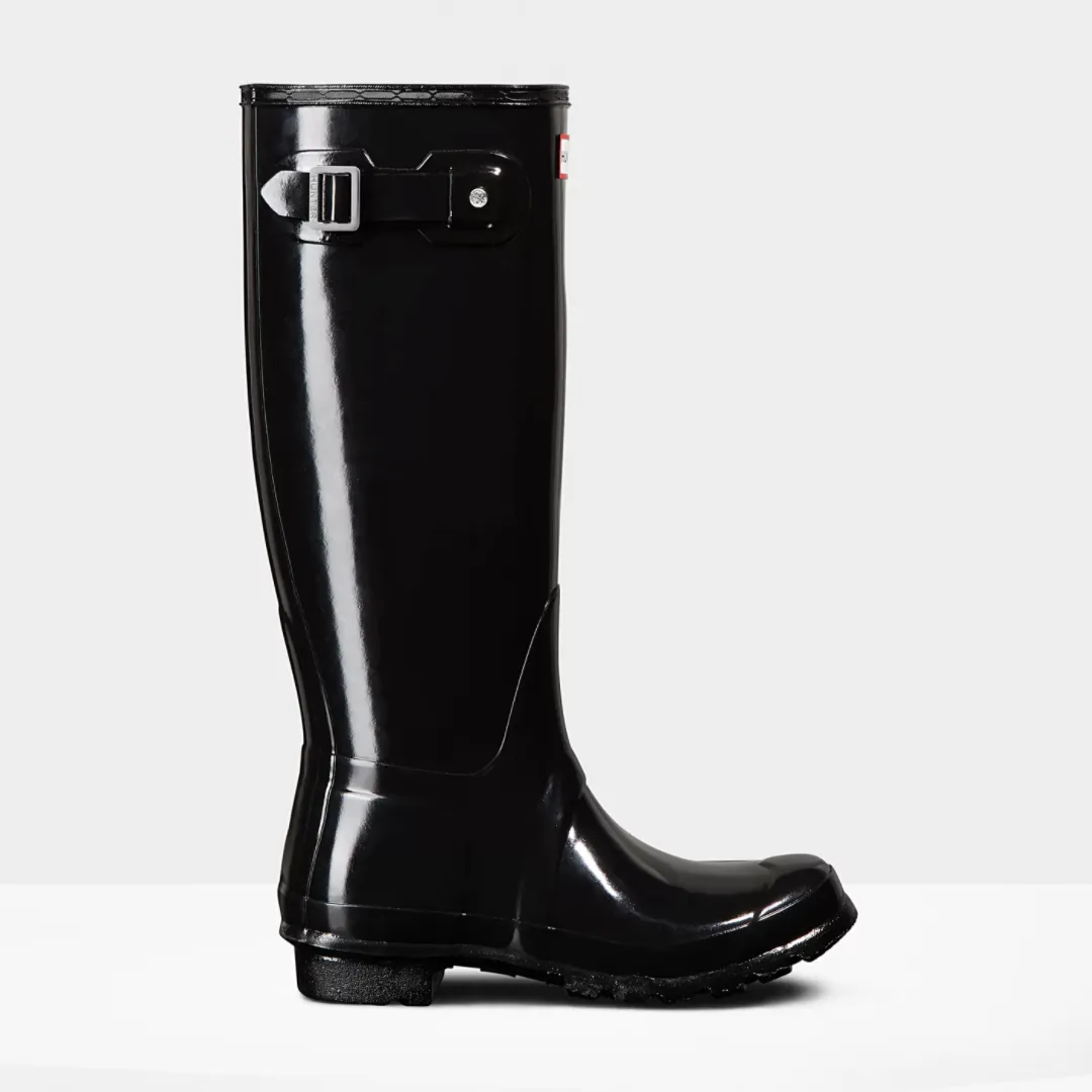 Hunter Women's Original Tall Wellington Boots in Black Gloss