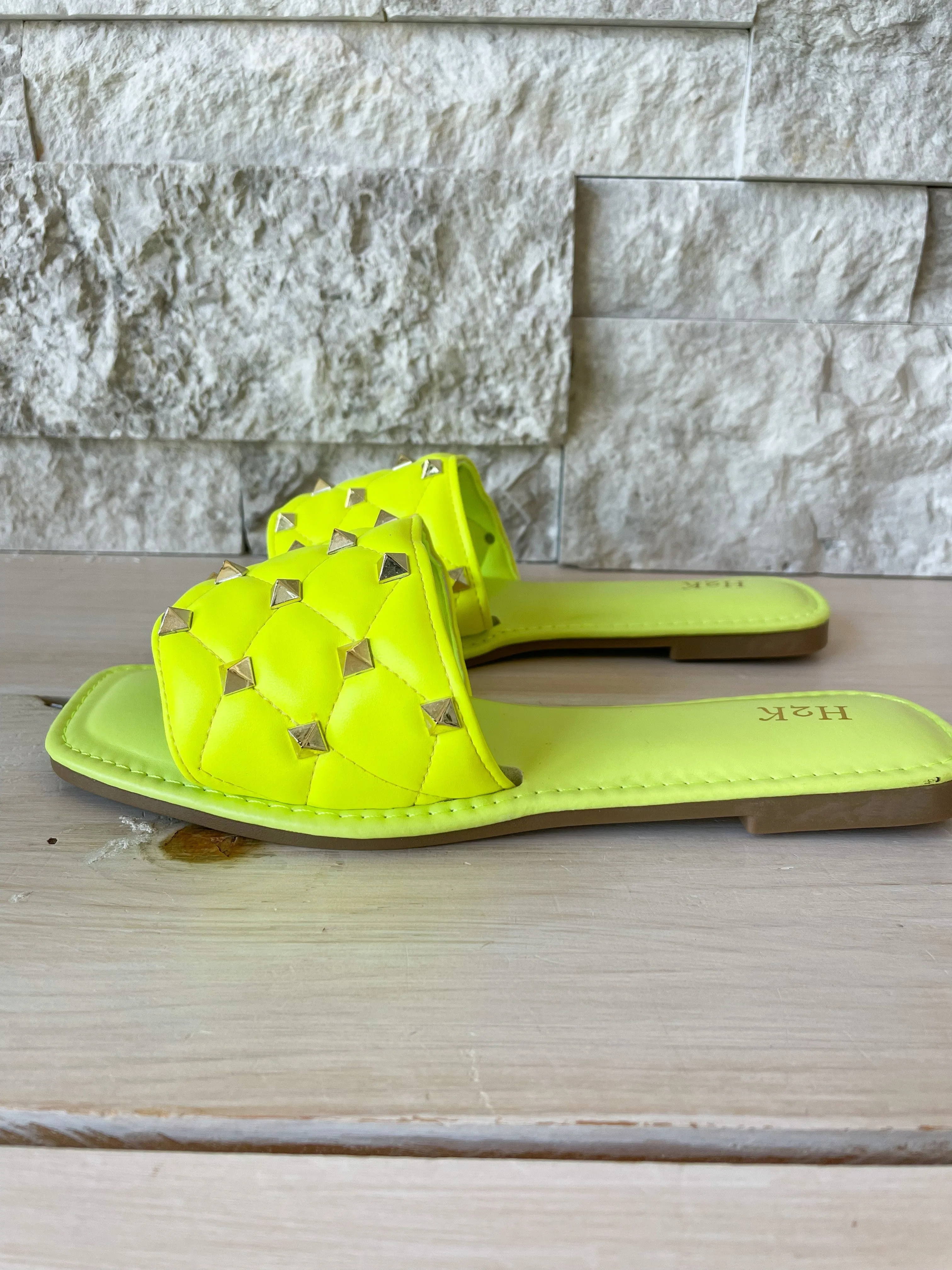 Jane Sandals - Neon Yellow