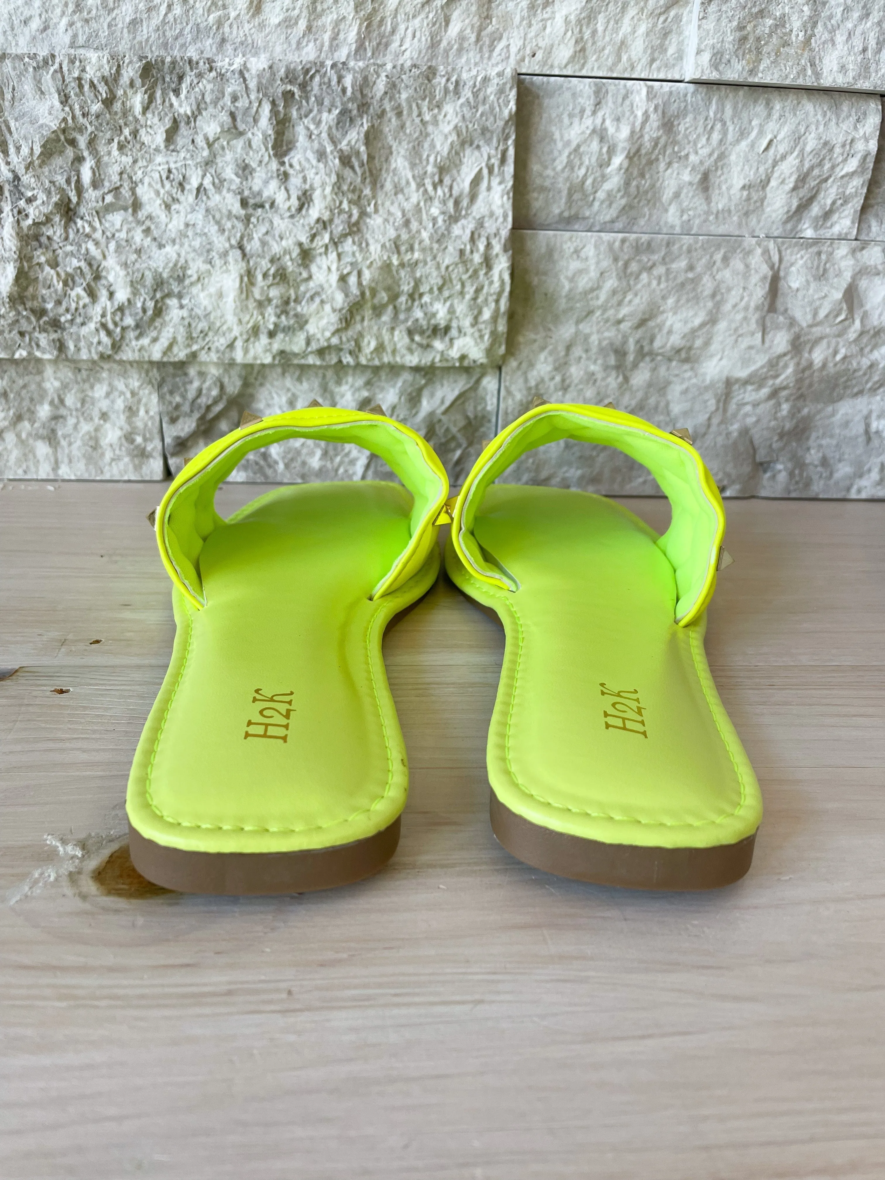 Jane Sandals - Neon Yellow