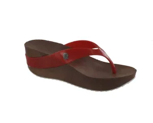 Jelly Footwear Sandal Jandal Style Wedge Red