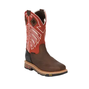 Justin Men's Walnut Brown Steel Toe Electrican Boots