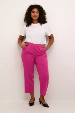 Kaffe Curve Sakira Crop Trousers in Fuchsia