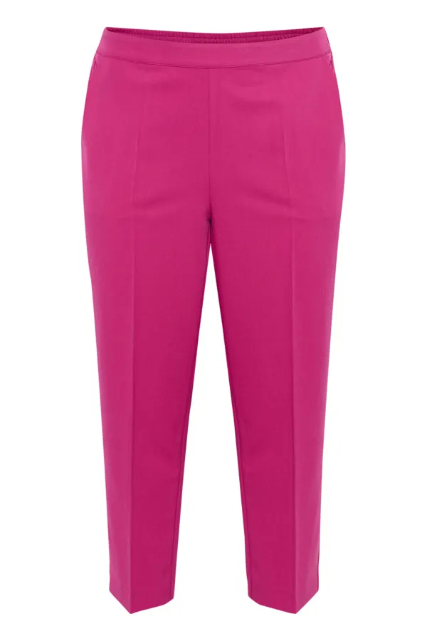 Kaffe Curve Sakira Crop Trousers in Fuchsia