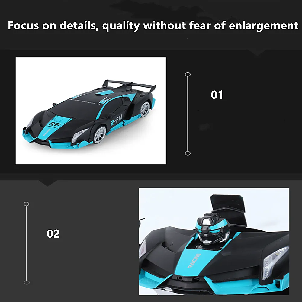 Kids One Key Deformation RC Car Gesture Sensing Robot Rotation Drift Stunt Car Toy