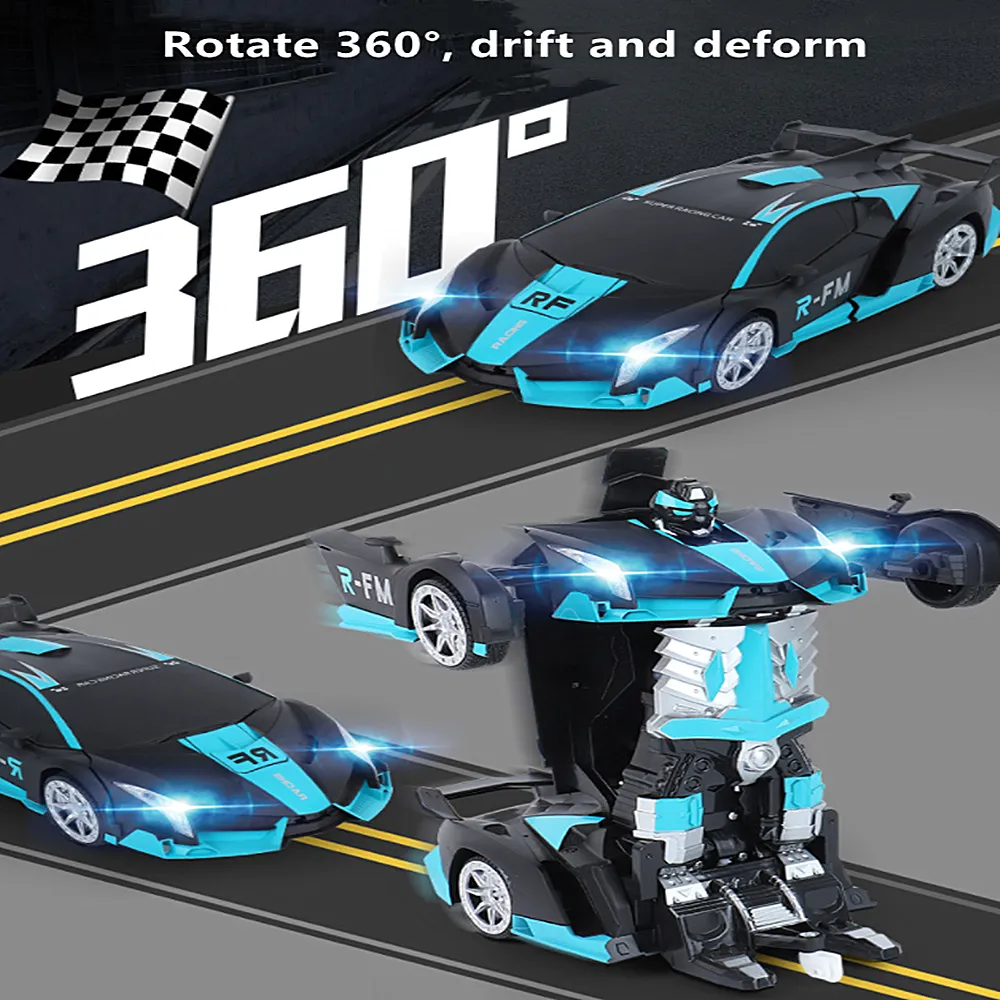 Kids One Key Deformation RC Car Gesture Sensing Robot Rotation Drift Stunt Car Toy