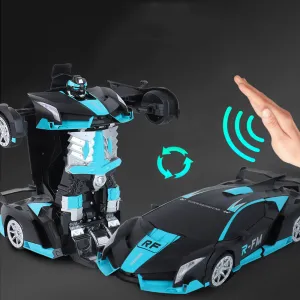 Kids One Key Deformation RC Car Gesture Sensing Robot Rotation Drift Stunt Car Toy