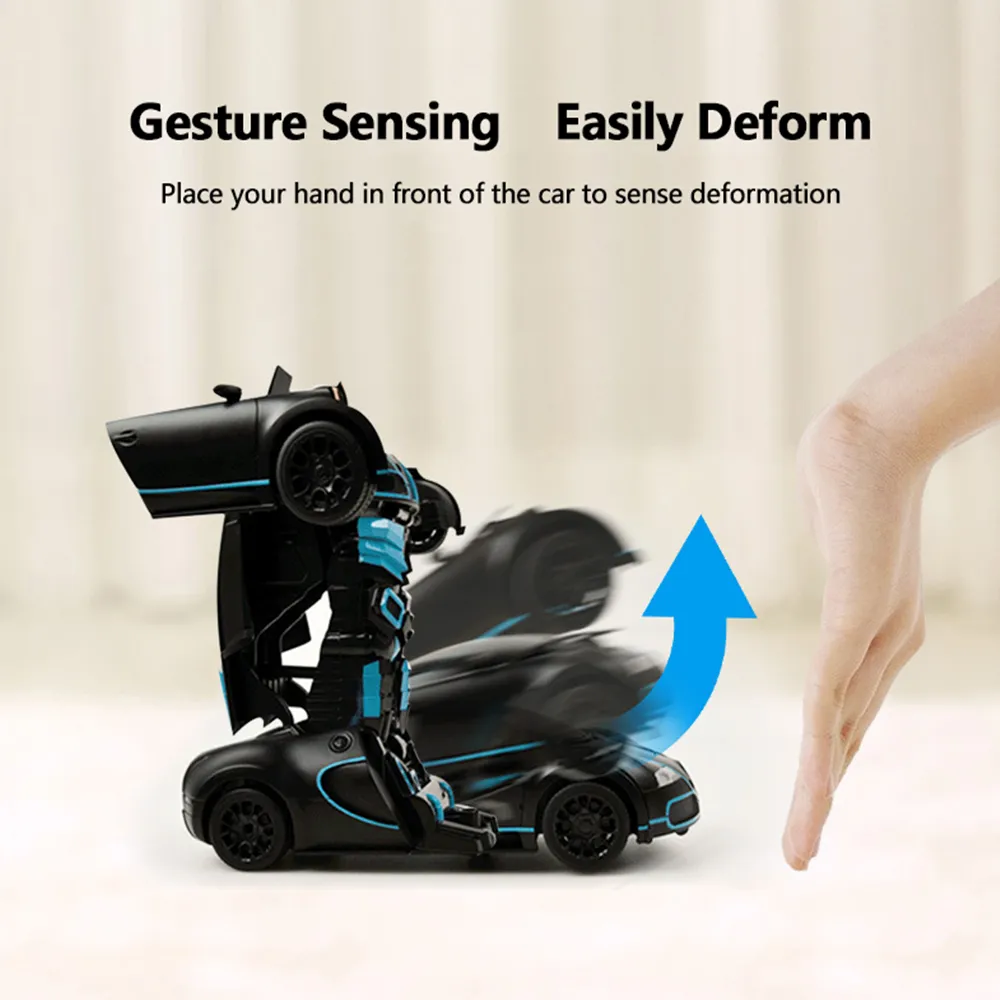 Kids One Key Deformation RC Car Gesture Sensing Robot Rotation Drift Stunt Car Toy