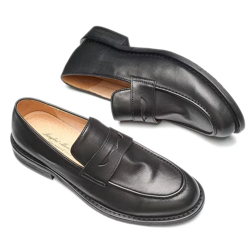 LeatherLux Modish Slip On Penny Loafers